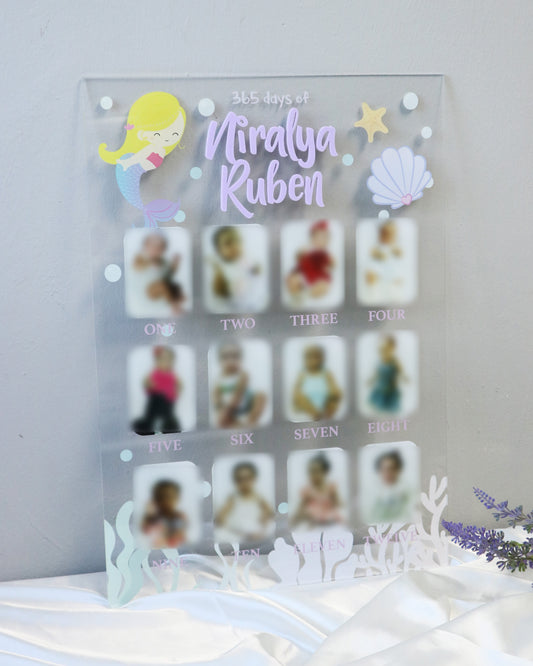 One Year Old Celebration Milestone Board