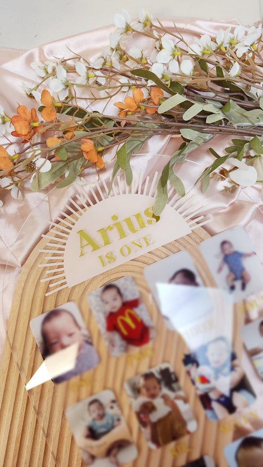 Baby First Year Photo Milestone Board