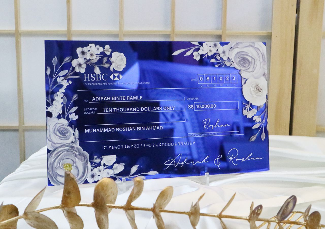 Mock Cheque Hantaran - AZALEA