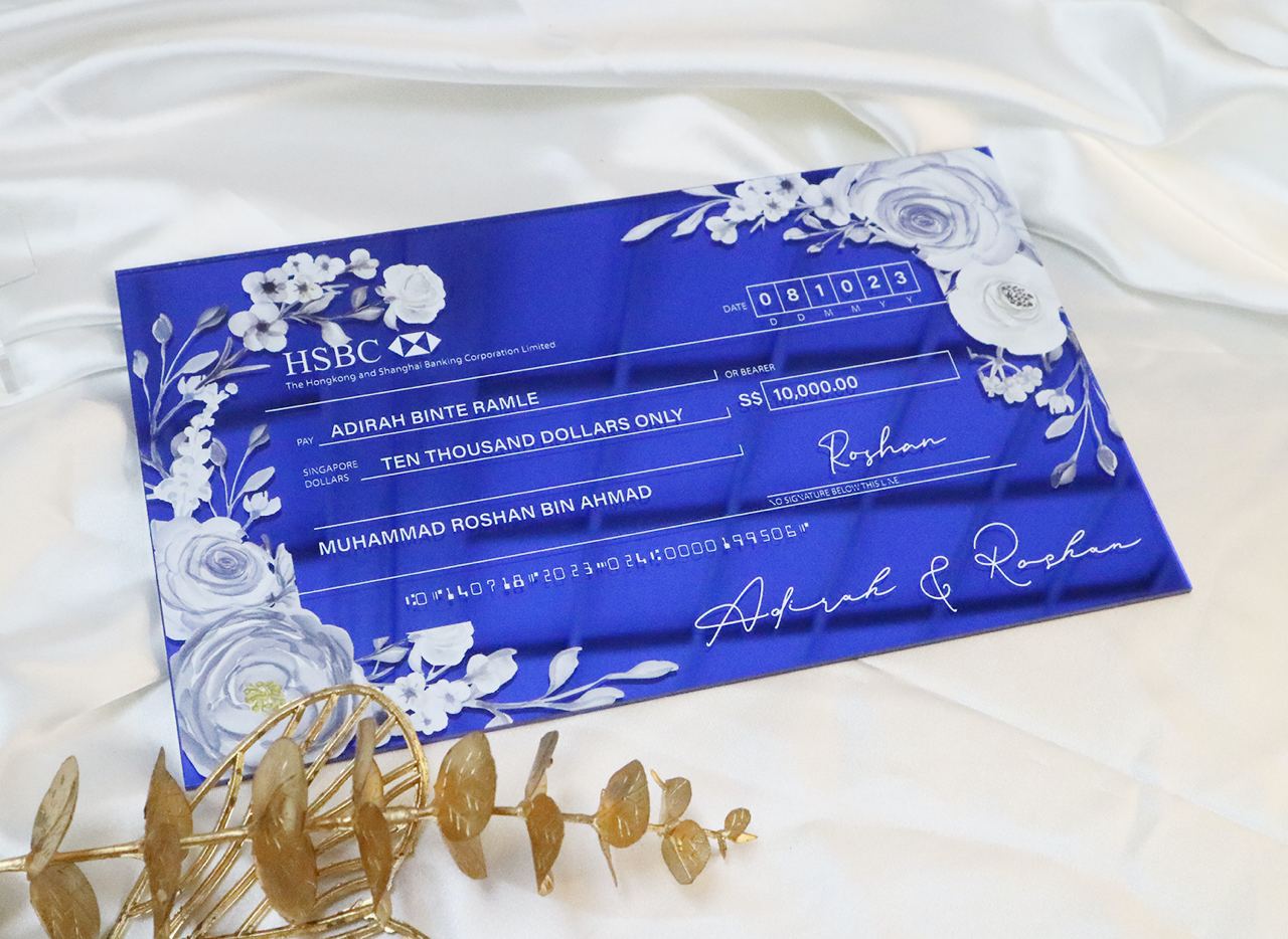 Mock Cheque Hantaran - AZALEA