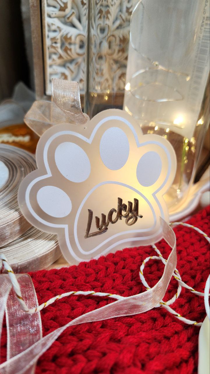 Christmas Bauble Ornament - Paw Print