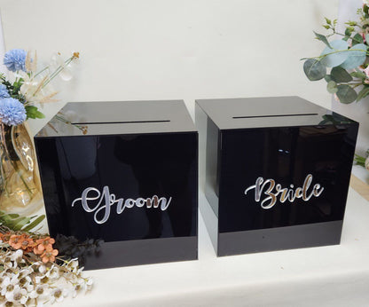 Wedding Angbao Box - Wishing Well Glossy Black