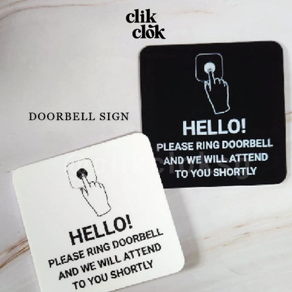 Door Bell Sign