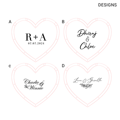 Wedding Heartdrop Guestbook - Heart to Heart