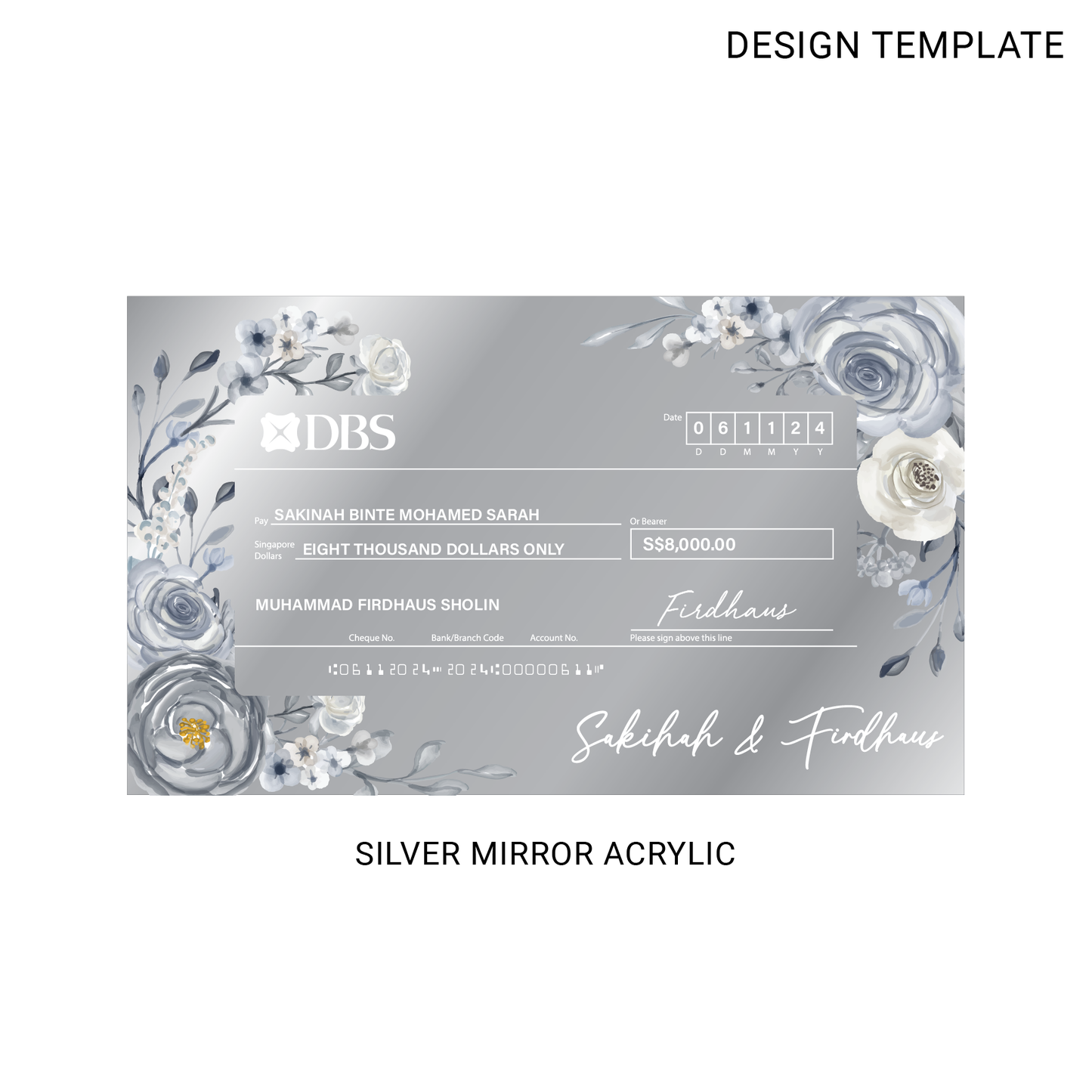 Mock Cheque Hantaran - AZALEA