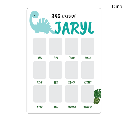 Baby Milestone Board - DINO