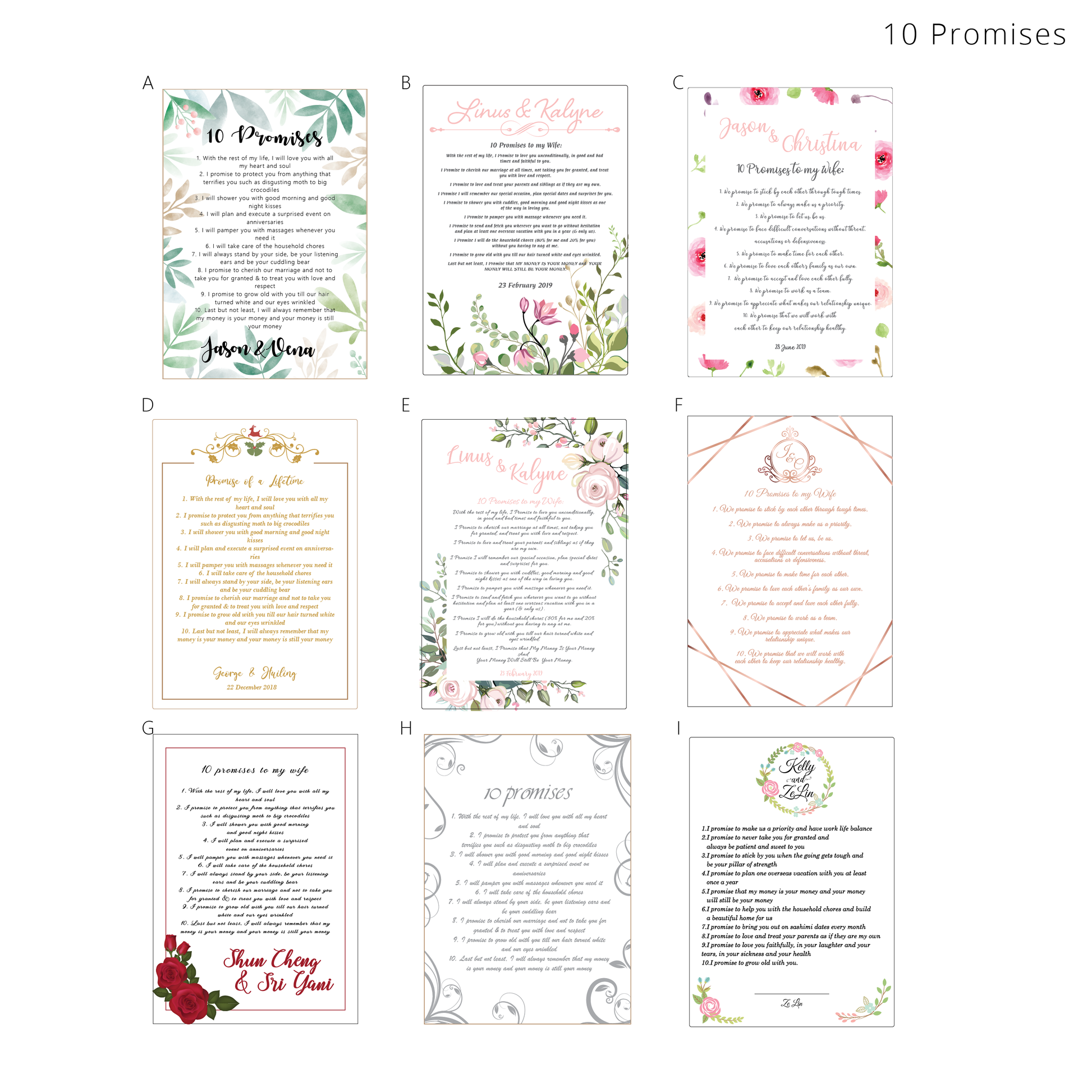 10 Promises Board - Clik Clok