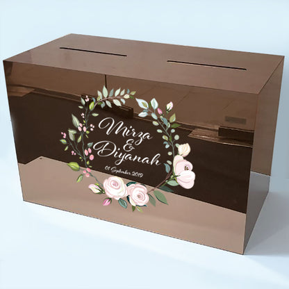 Classy Mirror Finish Double Compartment Wedding Box - Clik Clok