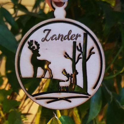 Christmas Bauble Ornament - Wood Baubles (12 designs)