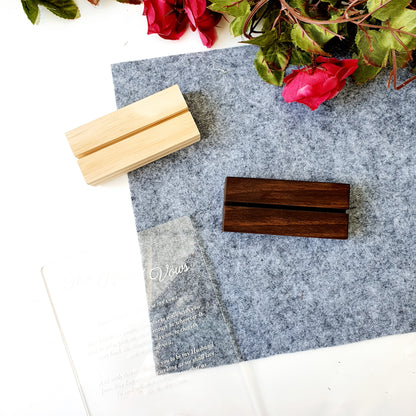 Wooden Block Vow Stand - Clik Clok