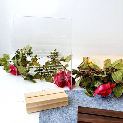 Wooden Block Vow Stand - Clik Clok