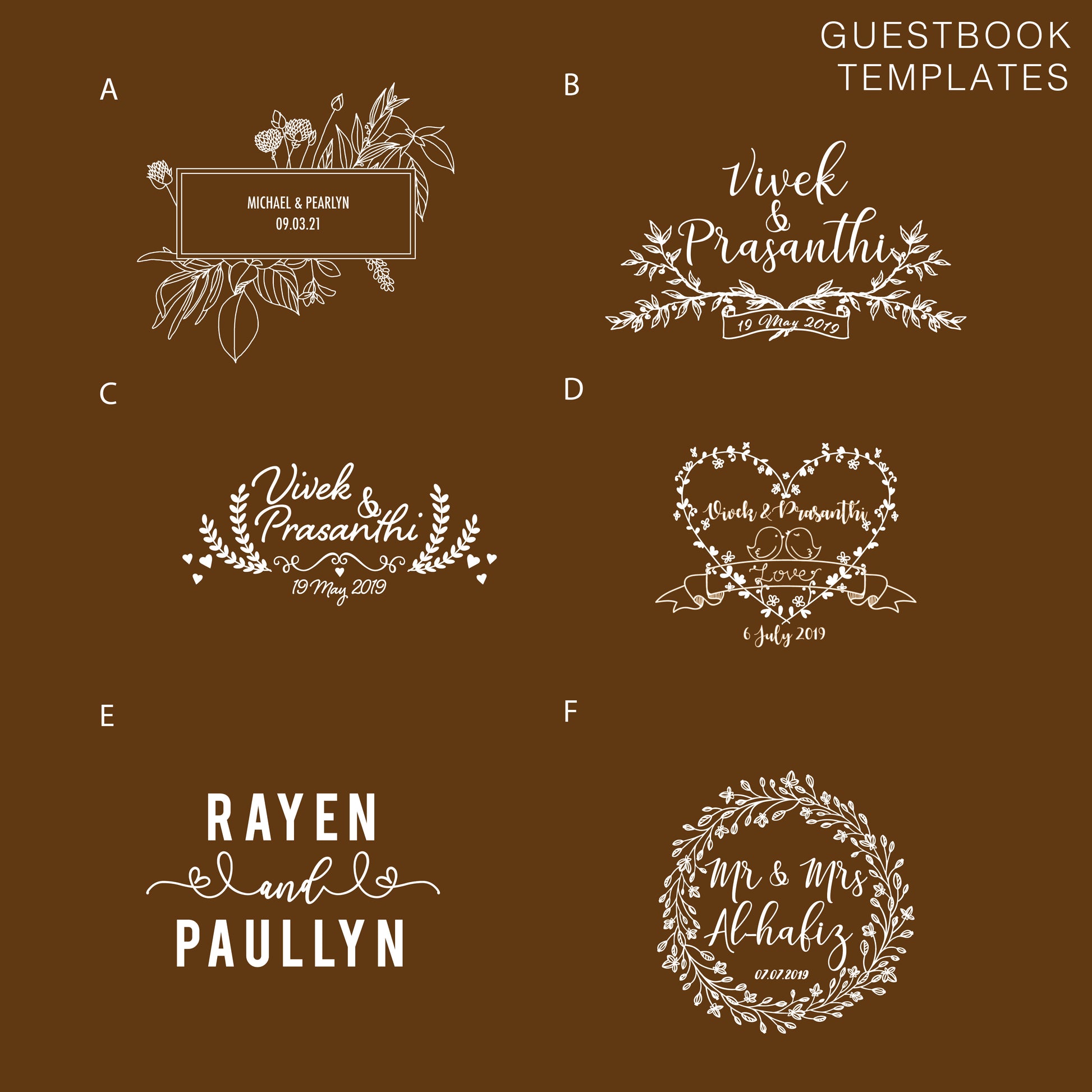 Wedding Guestbook Wooden Wedding Book - Clik Clok
