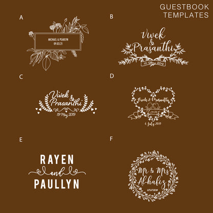 Wedding Guestbook Wooden Wedding Book - Clik Clok