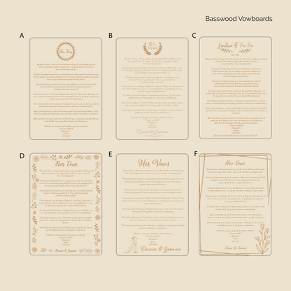Wooden Vow Boards - Clik Clok