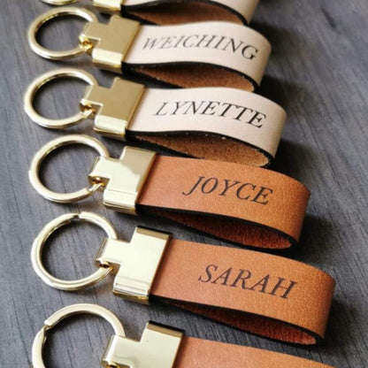 Personalized Leather Keychain - Clik Clok