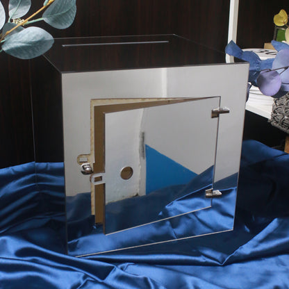 Wedding Angbao Money Box - Wishing Well Silver Mirror