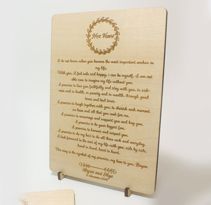 Wooden Vow Boards - Clik Clok