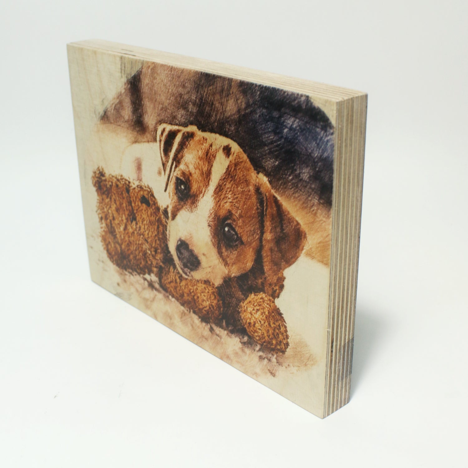 Birch Ply Photo Block Print Quote - Clik Clok