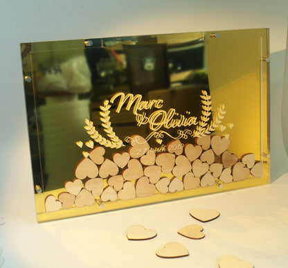 Wedding Guestbook - A4 Heart drop Guestbook