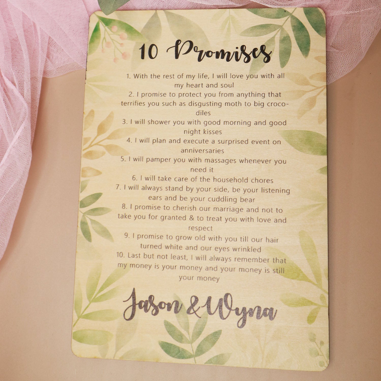 10 Promises Board - Clik Clok