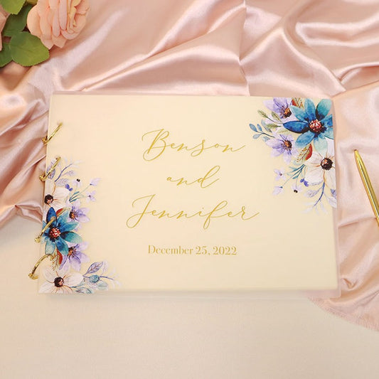 Personalised Wedding Guestbook - 'Azure'