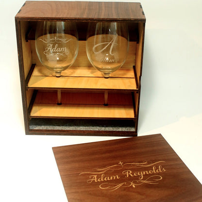 Personalized Engraved Wine Glass - Clik Clok