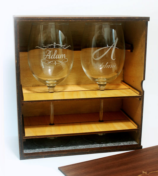 Personalized Engraved Wine Glass - Clik Clok