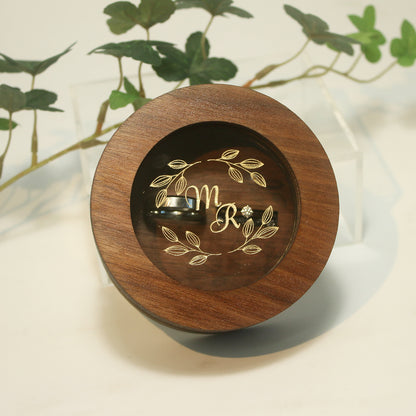 Wedding Ring Holder Round Ring Box - Clik Clok