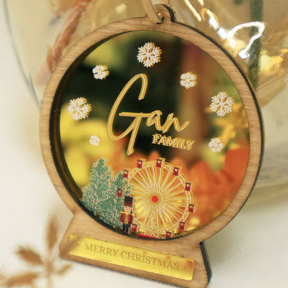Christmas Bauble Ornament - Personalized 3D Christmas Globe (6 Designs)