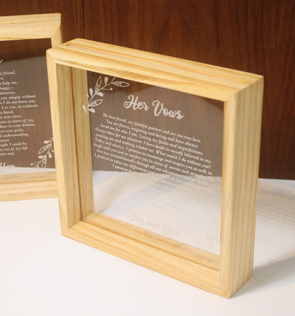 Vow Boards in Frame - Clik Clok