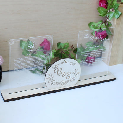 Emblem Engraved Vow Stand - Clik Clok