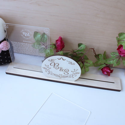Emblem Engraved Vow Stand - Clik Clok