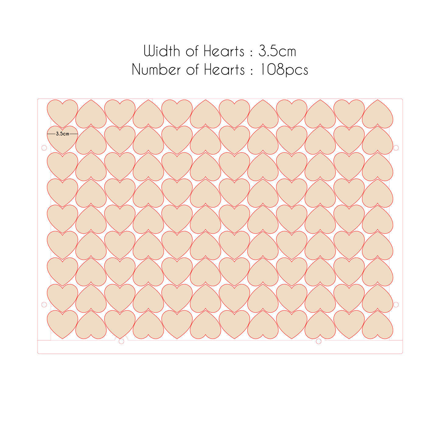A3 Heartdrop Acrylic Wedding Guestbook - Clik Clok