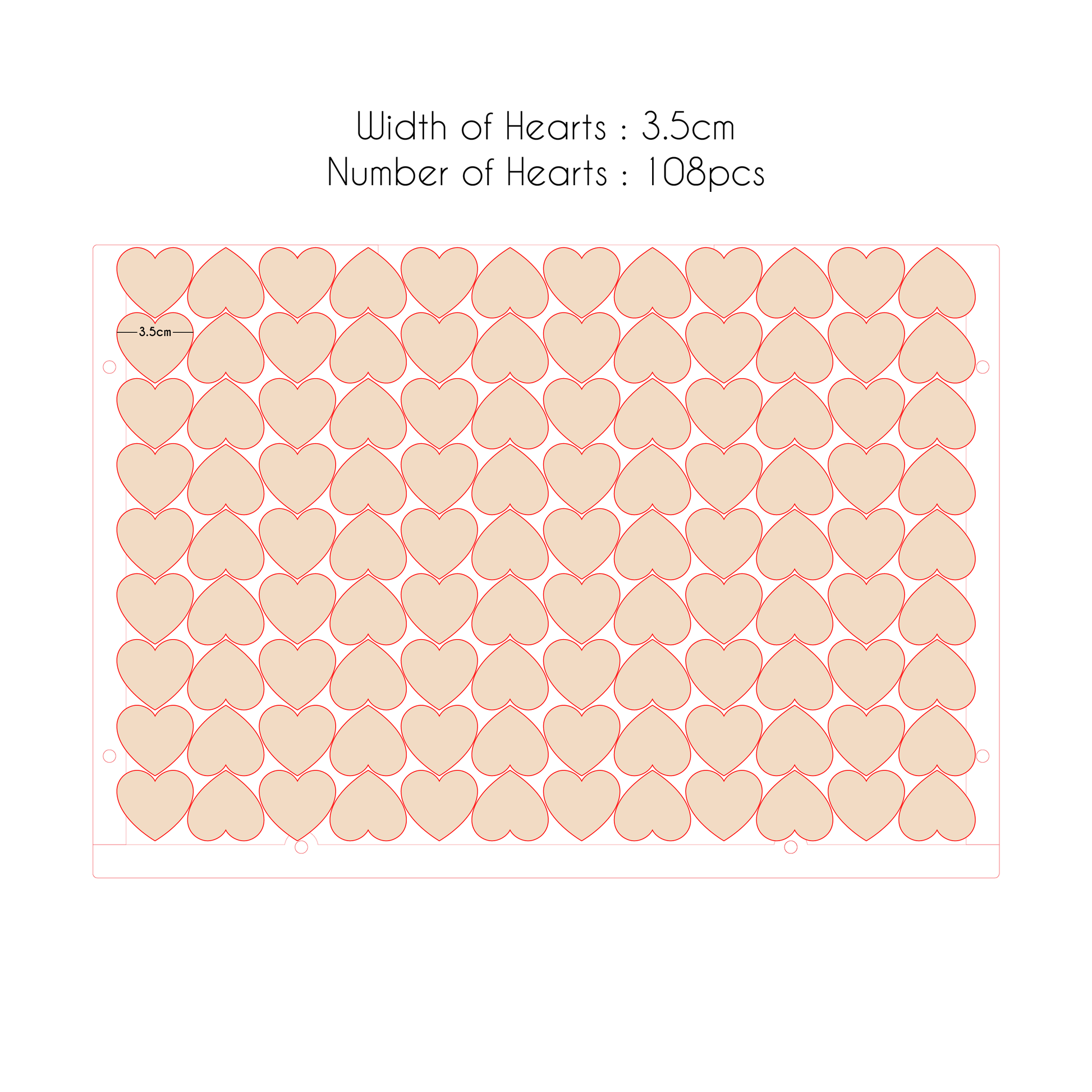 A3 Heartdrop Acrylic Wedding Guestbook - Clik Clok