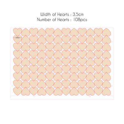 A3 Heartdrop Acrylic Wedding Guestbook - Clik Clok