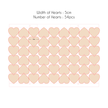 A3 Heartdrop Acrylic Wedding Guestbook - Clik Clok