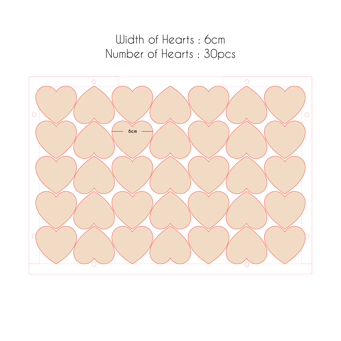 A3 Heartdrop Acrylic Wedding Guestbook - Clik Clok