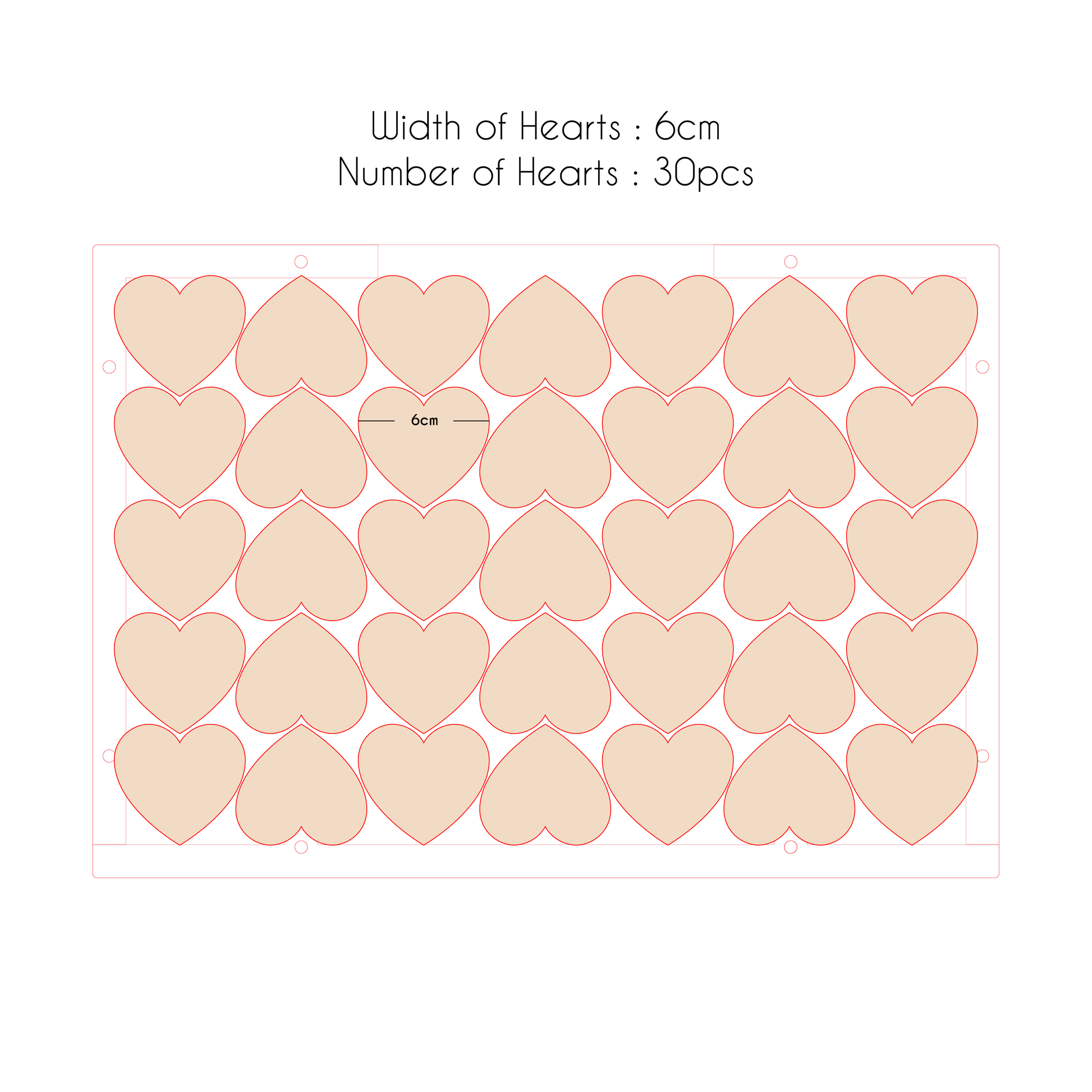 A3 Heartdrop Acrylic Wedding Guestbook - Clik Clok