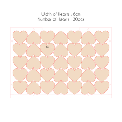 A3 Heartdrop Acrylic Wedding Guestbook - Clik Clok