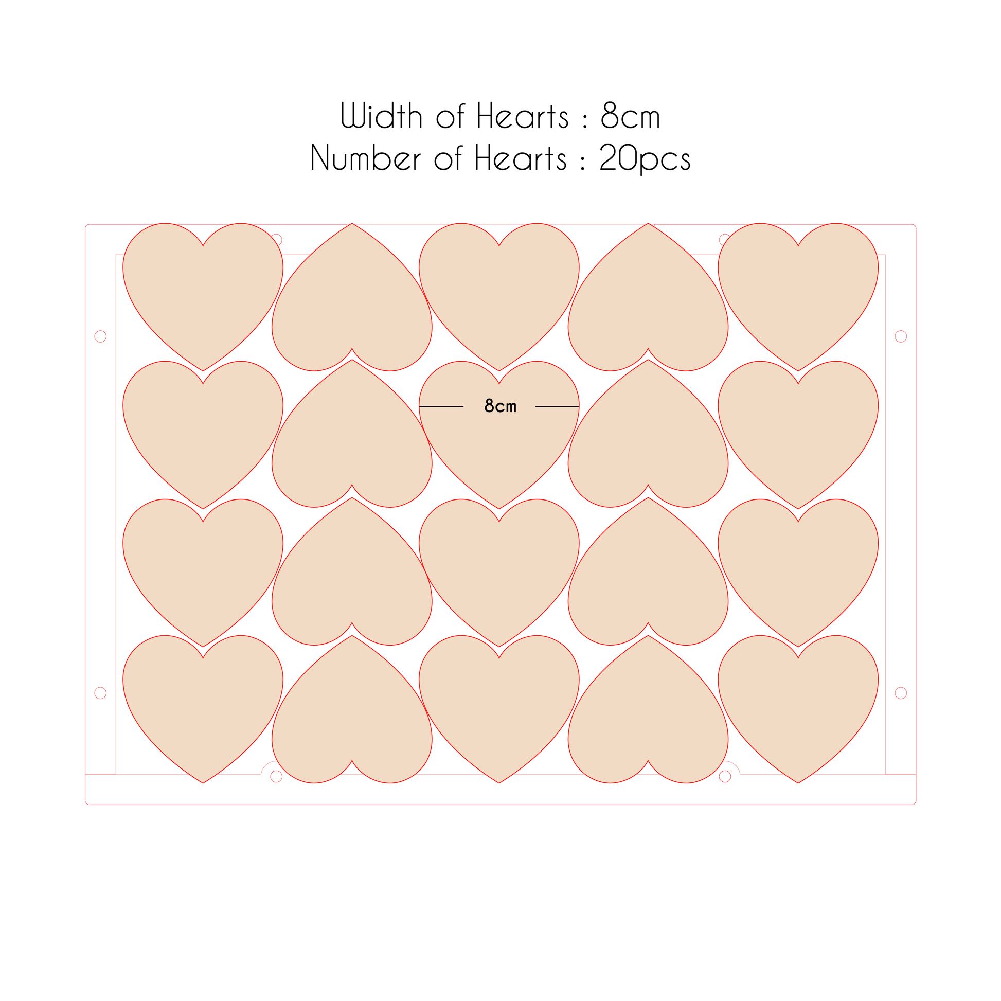 A3 Heartdrop Acrylic Wedding Guestbook - Clik Clok