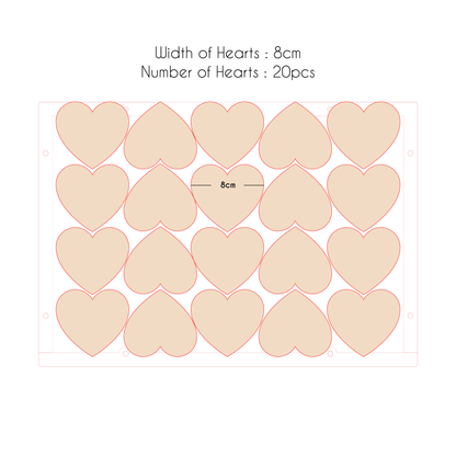 A3 Heartdrop Acrylic Wedding Guestbook - Clik Clok