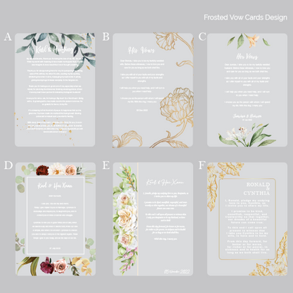 wedding reception decor vow board frosted printed