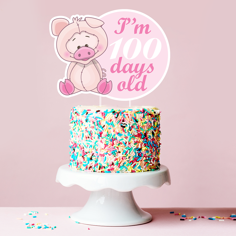 Custom Cake Topper 100 Days Old Baby