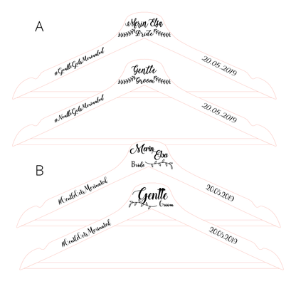 Custom Bridal Hangers - Clik Clok