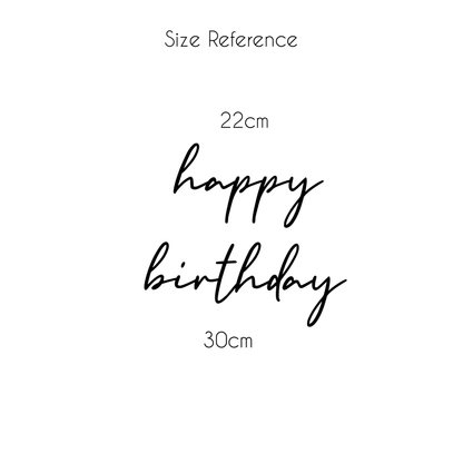 Happy Birthday Signage Cutout - 2 Lines
