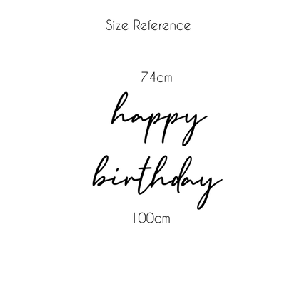 Happy Birthday Signage Cutout - 2 Lines