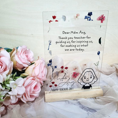 Acrylic Message/ Photo Board - Teacher Day