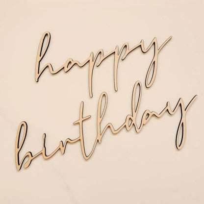 Happy Birthday Signage Cutout - 2 Lines