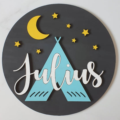 Nursery Sign Decor - Starry Night Room Sign