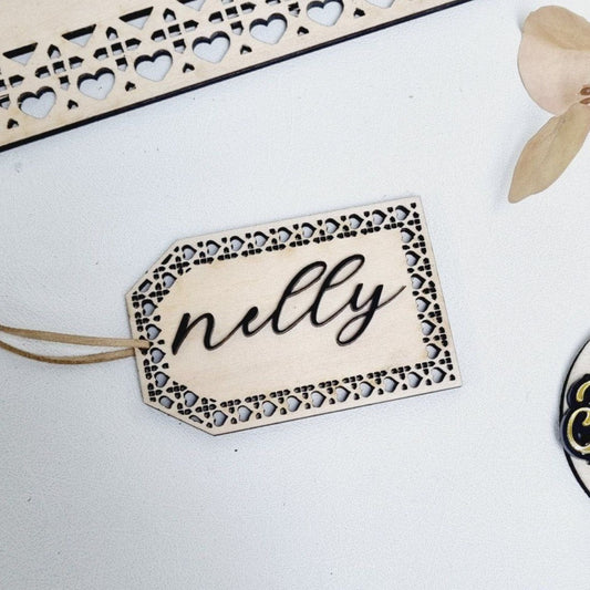 Christmas Gift Tag - Rattan Heart Collection